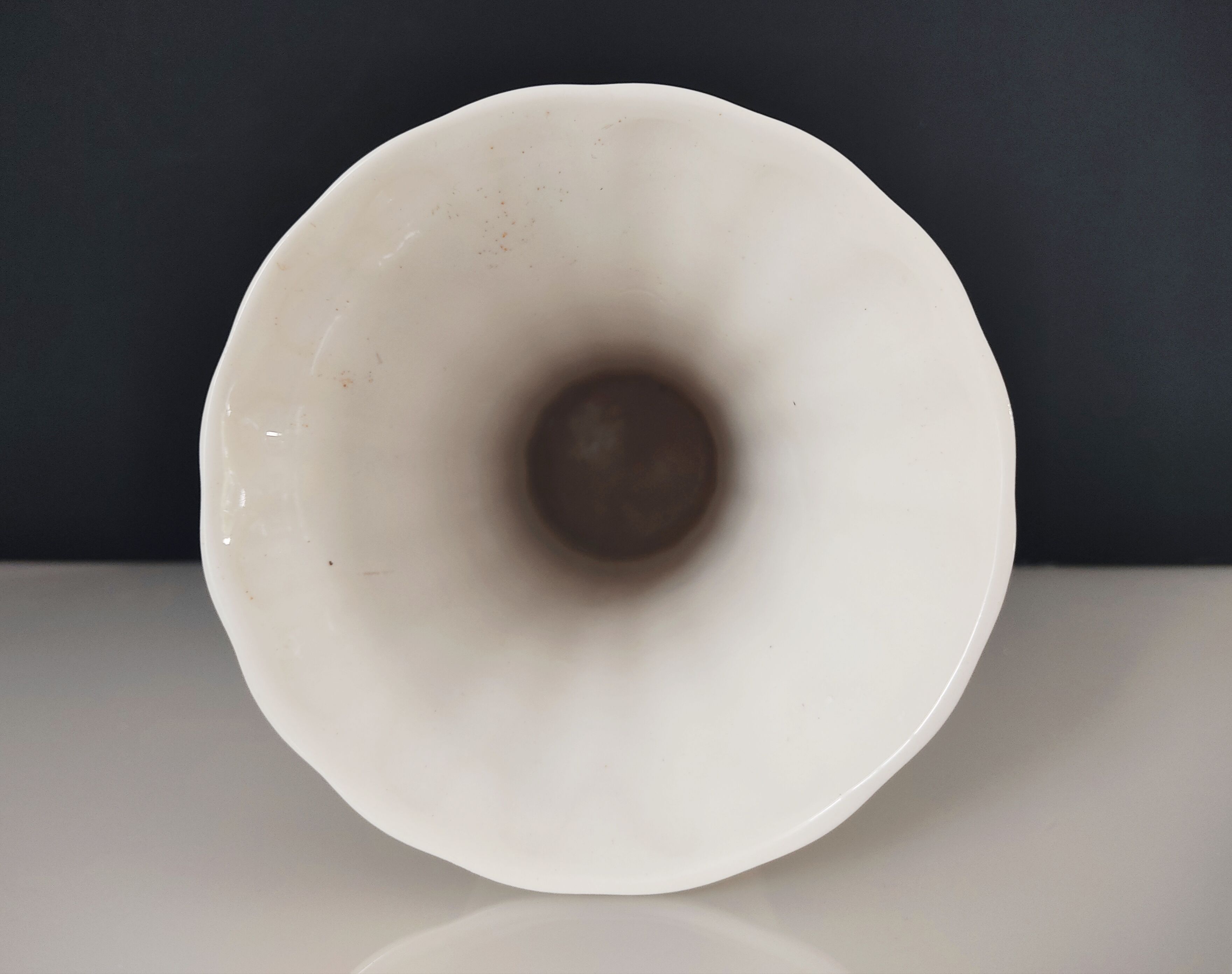 Royal vase Boch white earthenware