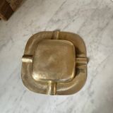 Cendrier carré en laiton vintage