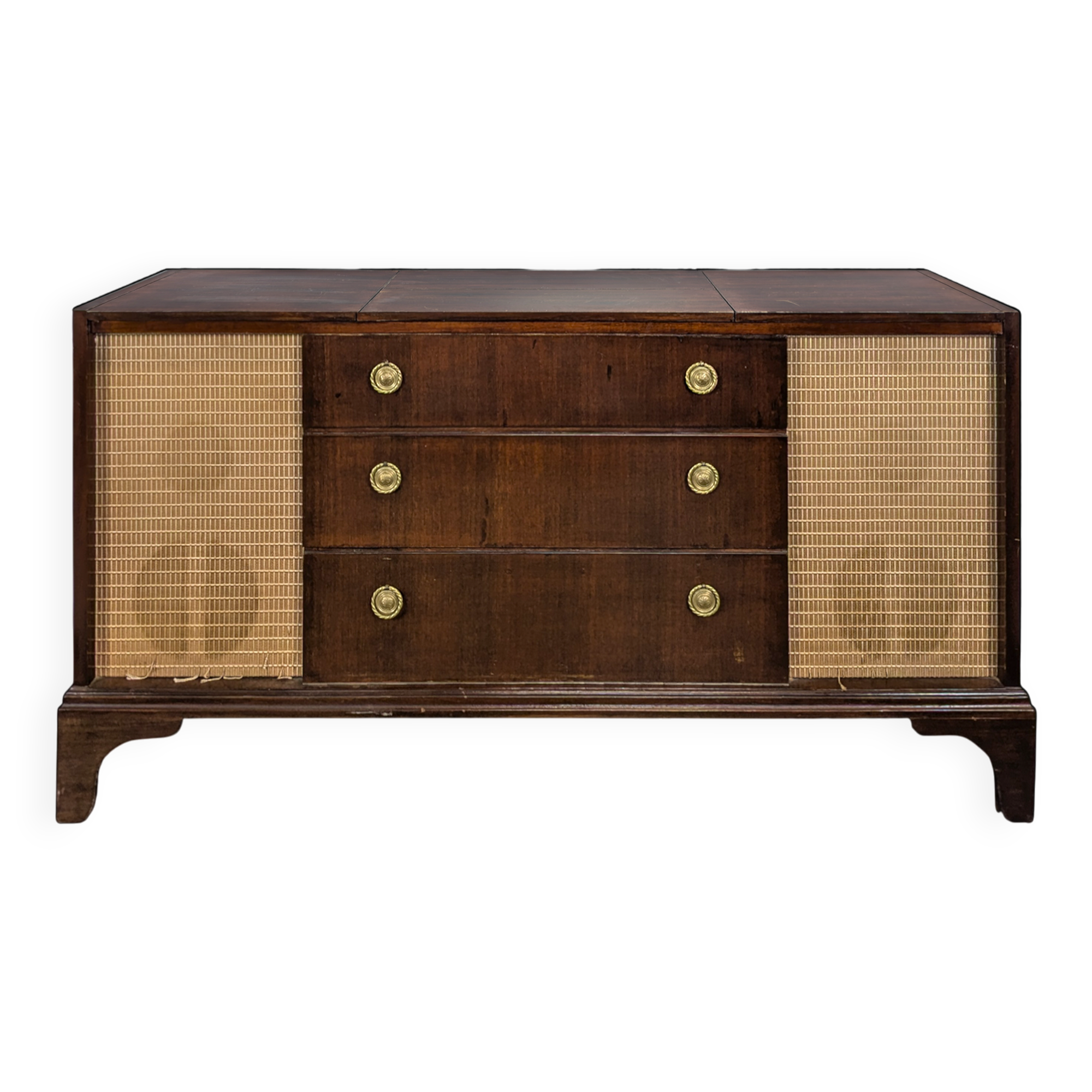 Meuble à Vinyles et Hi-Fi en acajou