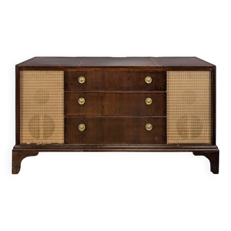 Vinyl and Hi-Fi cabinet in mahogany