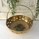 Brass cloisonne basket with handle – mid century circa 1950s art deco