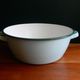 Enamelled metal basin from the 50s mint green