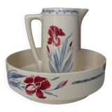 Art nouveau earthenware pitcher luneville