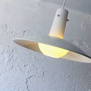 German opaline and metal pendant light, 1960s