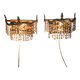 2 appliques Strass - dorées - Années 60