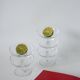 set of 5 engraved crystal champagne glasses 1950 9 x 6.5 cm