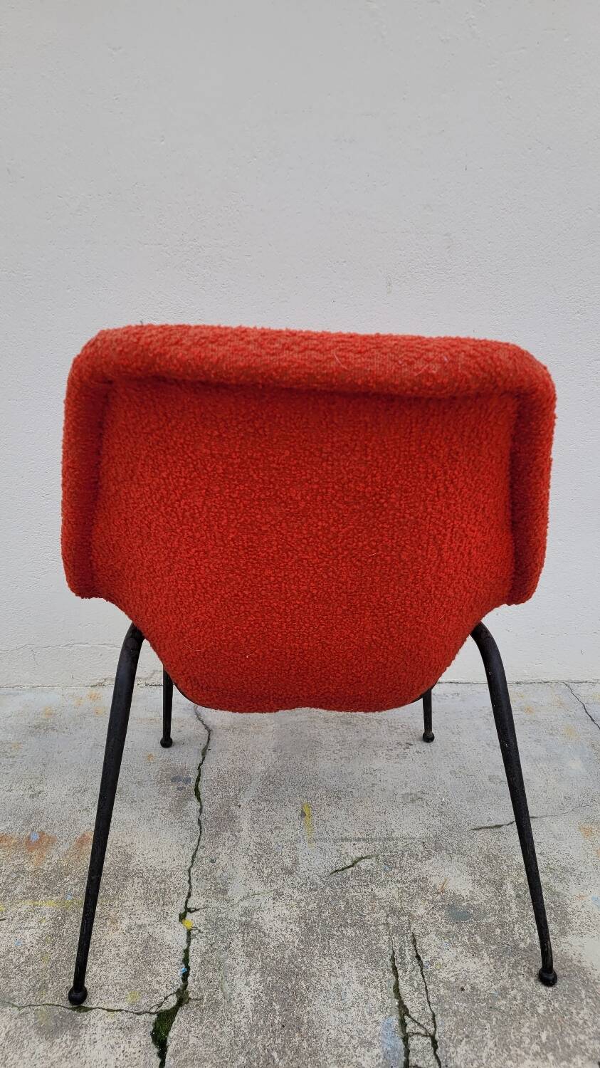 Vintage armchair in original French terry fabric - 1970s