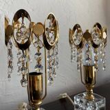 Paire de lampes cristal des années 80