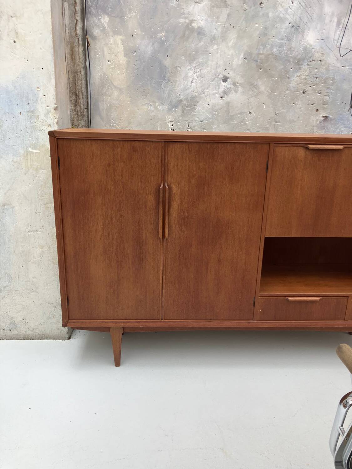 Vintage Scandinavian high sideboard 1960