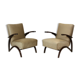 Armchairs by Jindřich Halabala, 1940