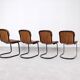 Chaises Willy Rizzo pour Cidue Italie - cuir