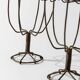 Lot of 2 antique wire candlesticks, 1850s.