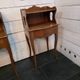 Pair of Louis XV style curved bedside tables in cherry wood