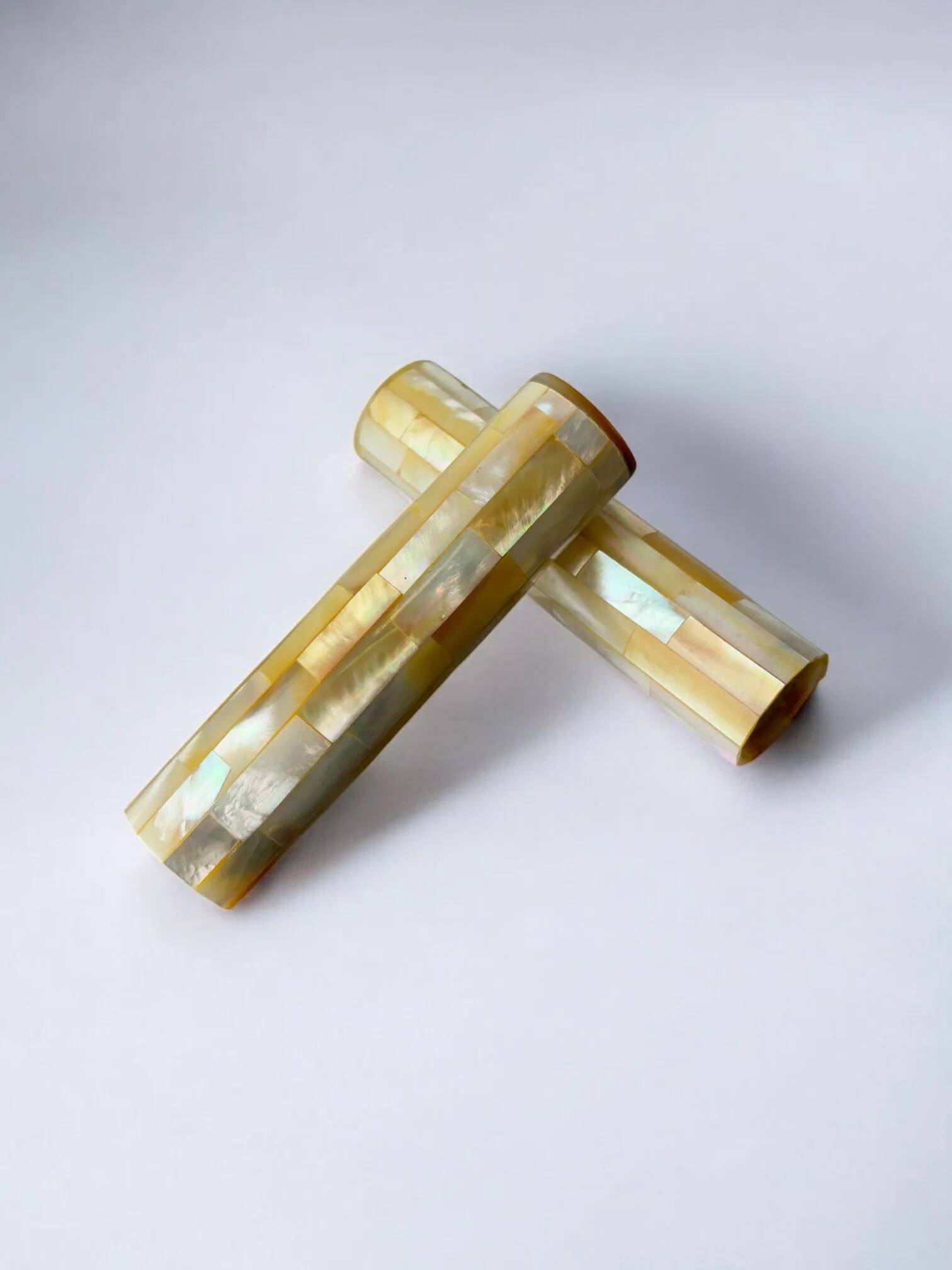 Mother-of-pearl salt & pepper shakers, Italy, 1970s