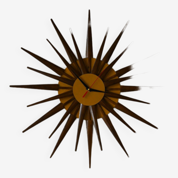 Horloge Starburst Midcentury Moderne