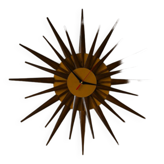 Horloge Starburst Midcentury Moderne