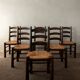 Vintage French Brutalist Dining Chairs by Georges Robert, 1950s, Set of 6