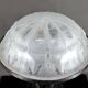 Important Art Deco Wrought Iron Lamp with Starry Glass Dome, c. 1930