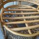 Fauteuil peacock en rotin vintage 1970
