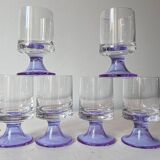ensemble de 6 verres à pied couleur lilas