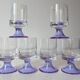 ensemble de 6 verres à pied couleur lilas