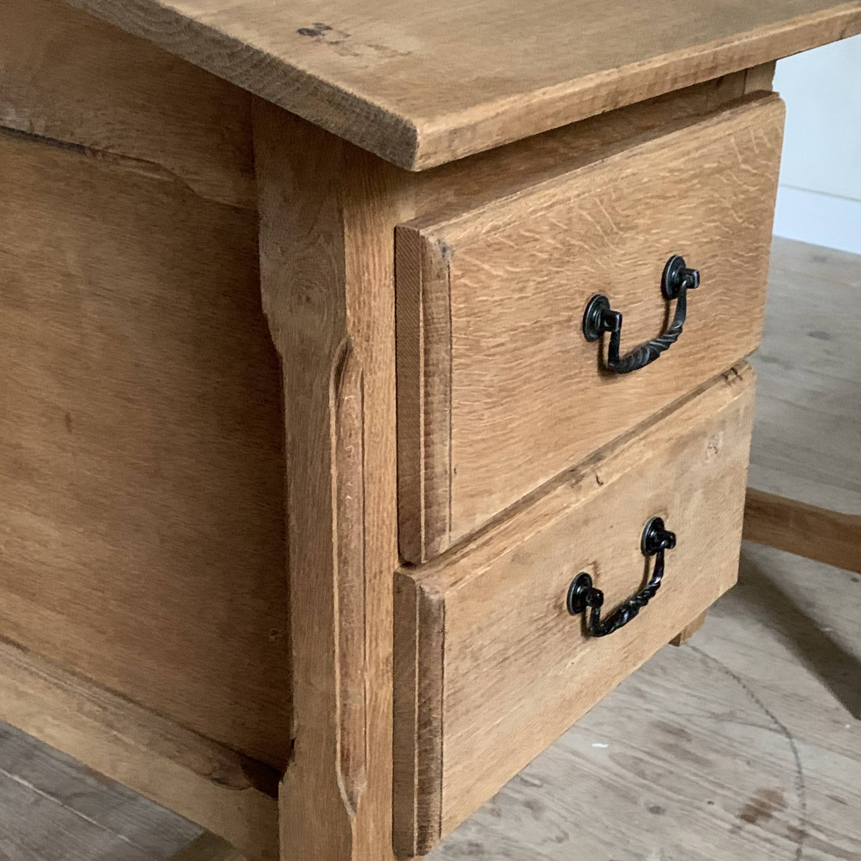 Vintage solid oak craft desk
