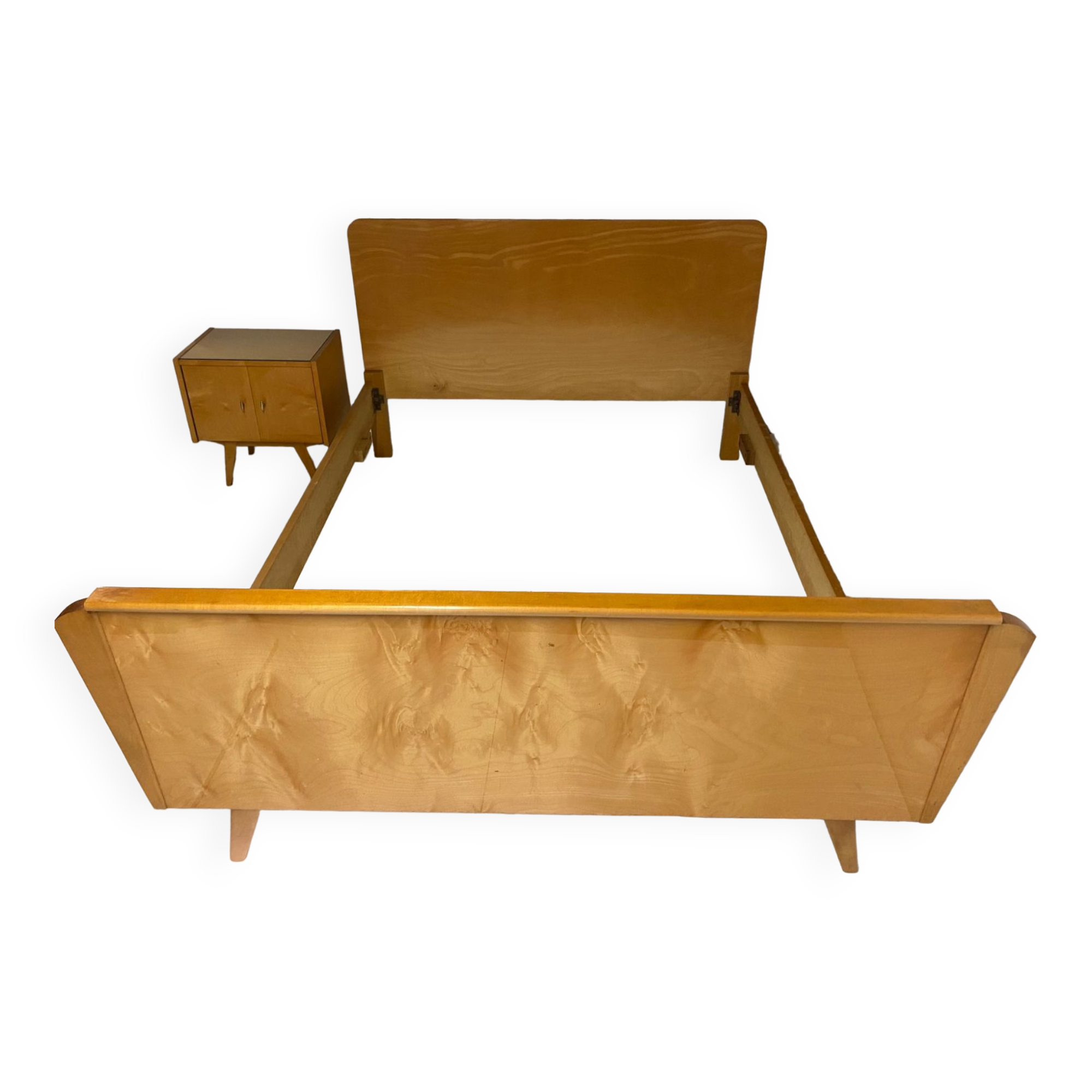 Vintage bed and bedside