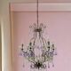 Crystal beaded murano glass chandelier 1960’s