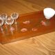 Wooden wooden art deco painted flowers