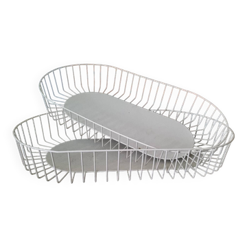 Pair of metal baskets