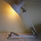 Lampe articulée en tole émaillée 2 bras années 70