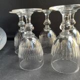 Carafe et 6 verres cristal taillé XIXème