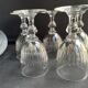 Decanter and 6 crystal cut glasses XIXth