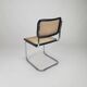4 tubular frame and cane cantilever dining chairs by Marcel Breuer, Italy, 1970s