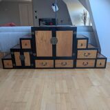 Japanese Double-Sided Tansu Staircase – 3-Module Furniture