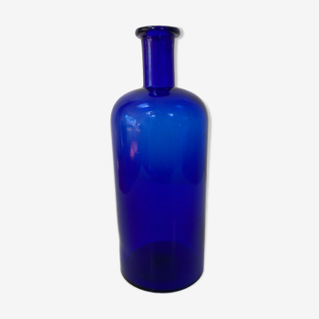 Cobalt blue glass pharmacy bottle