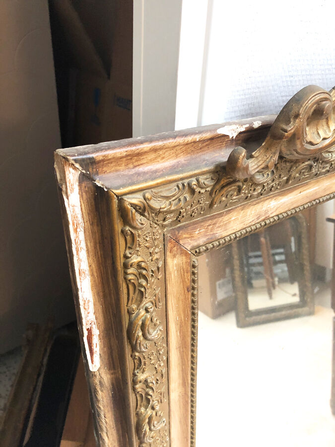 Mirror trumeau wood and plaster, early 20th