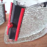 Pair of designer glass eye sconces from the 60s and 70s