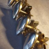 4 coat hooks in stainless steel seventies period