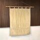 Tapestry wall hanging with sailing boats motif on bamboo rod, Italy 1940s