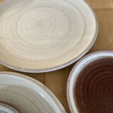 6 glazed stoneware plates, Denmark