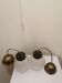 Pair of glass hanging lamps