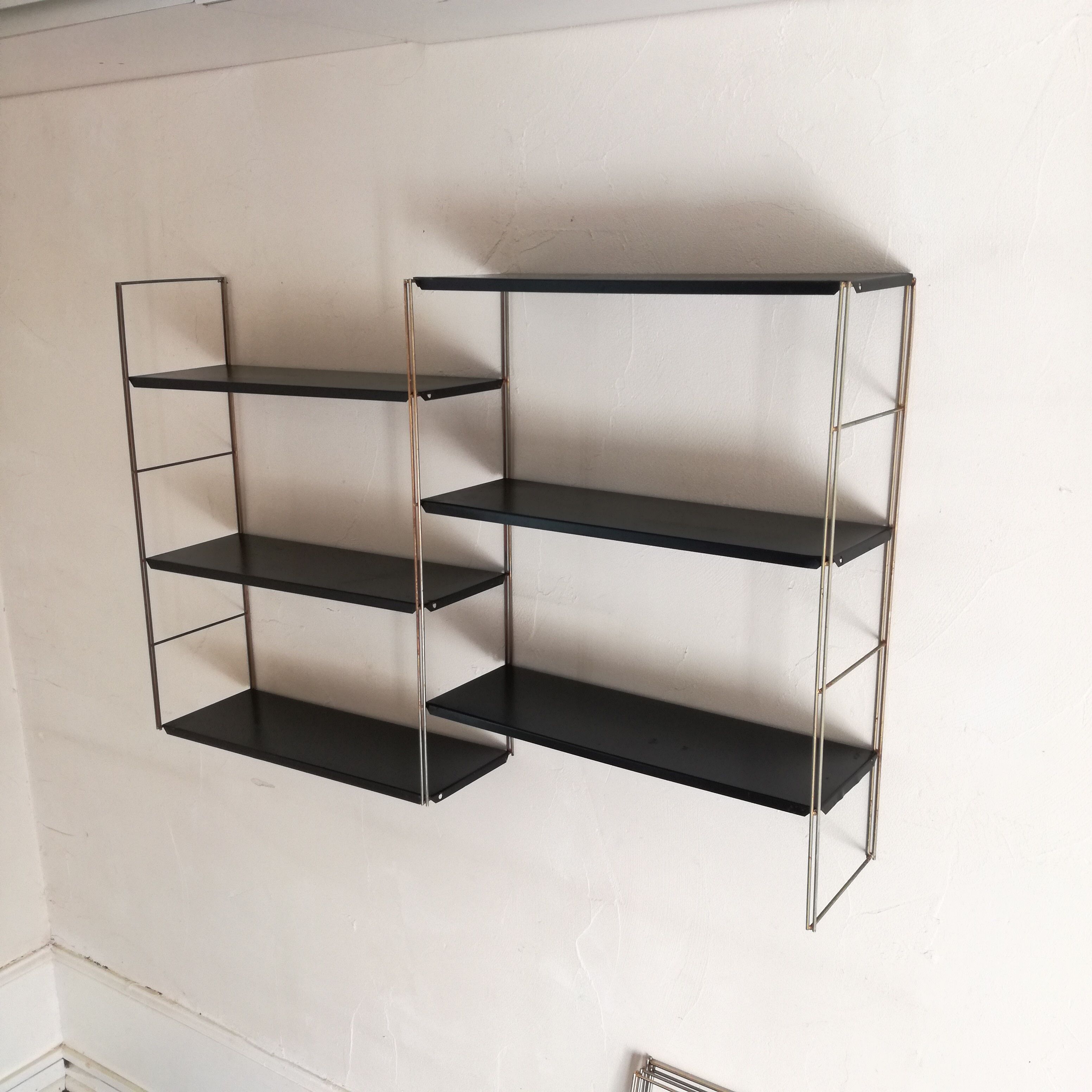 Gold and black String shelf