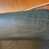 Green leather club chairs