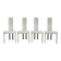 Set of 4 Cattelan Italia white leather chairs from the 1980s, vintage Italian design