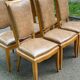 6 Scandinavian Art Deco dining chairs from the 1950s in leather.