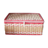 Sewing box rope and scoubidous 60s