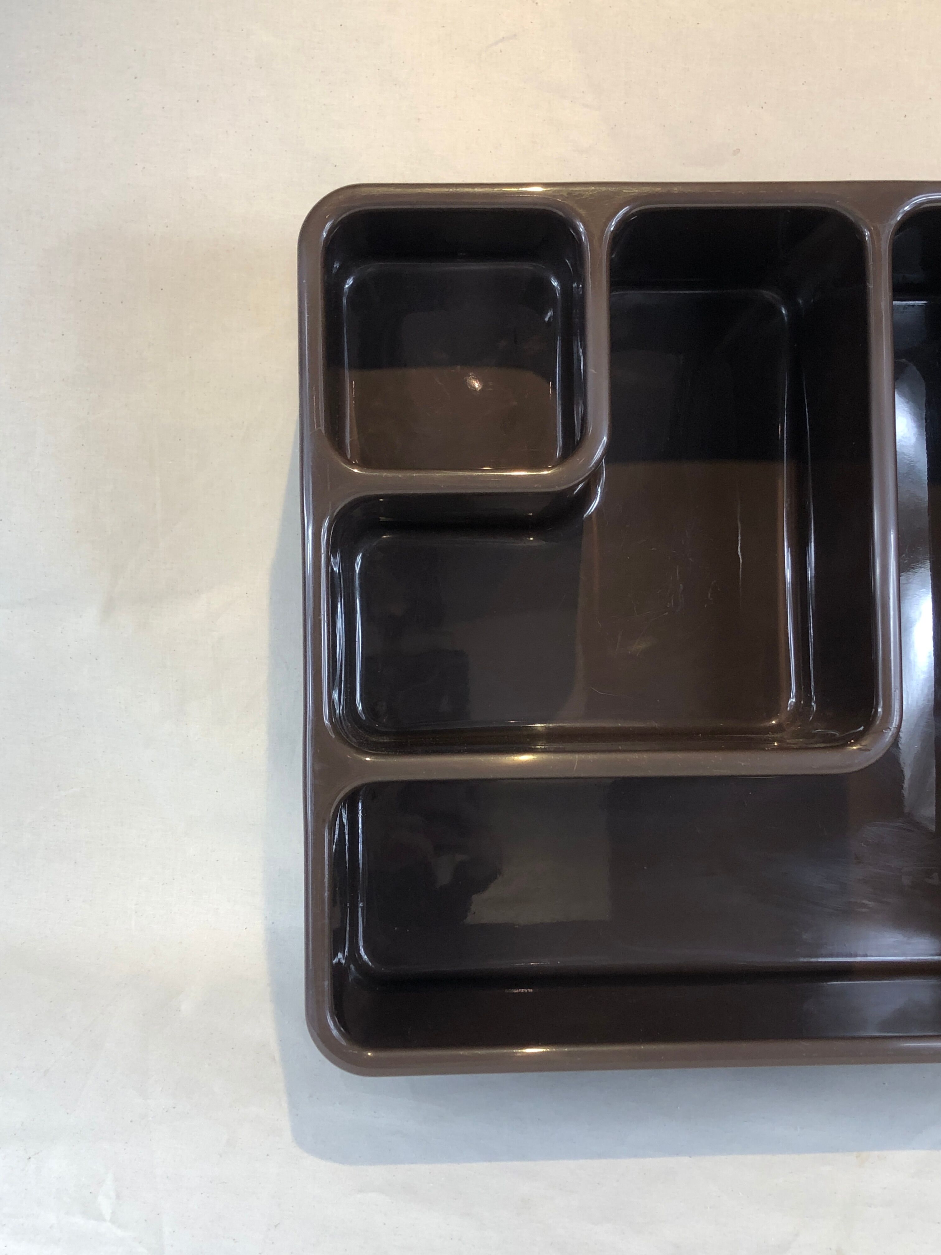 Wall shelf in brown plastic resin design style 1970