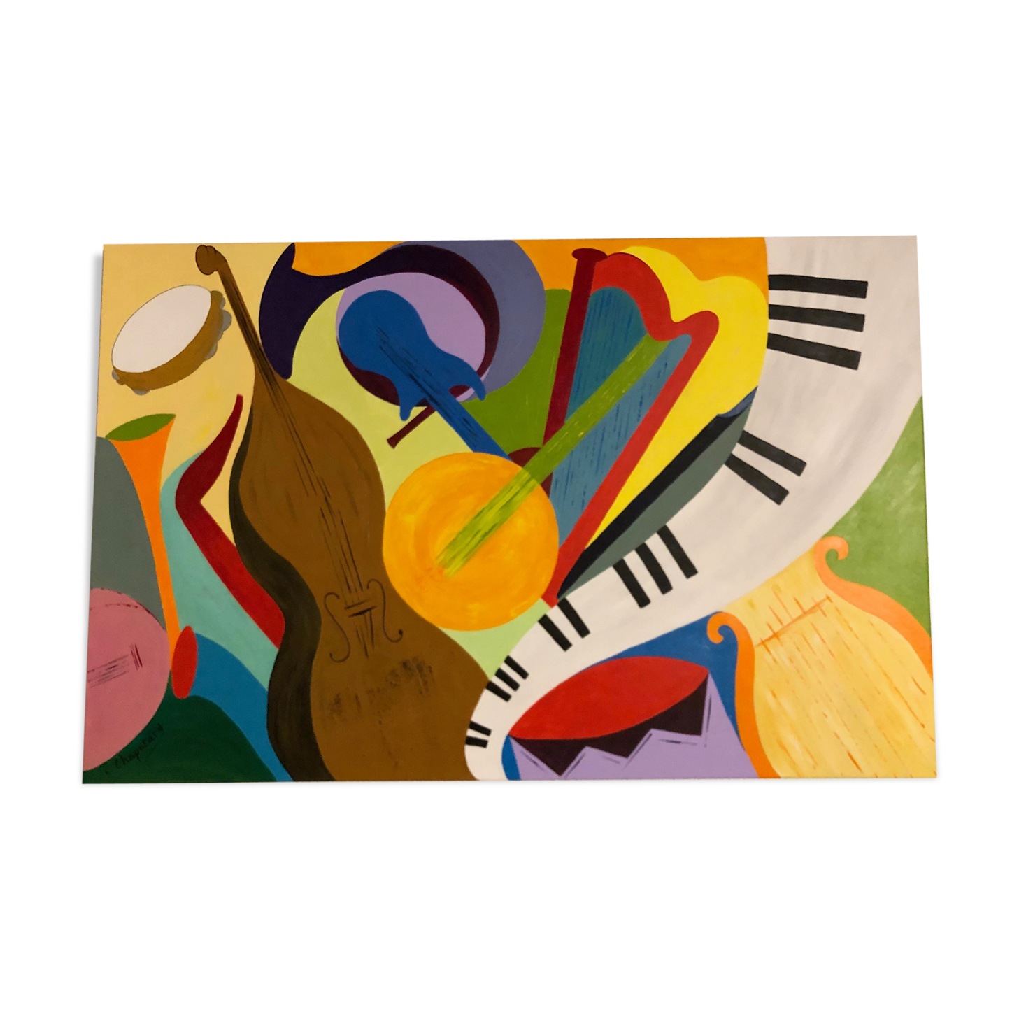Painting canvas music theme