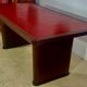 Bureau époque art déco , palissandre, cuir rouge hermes